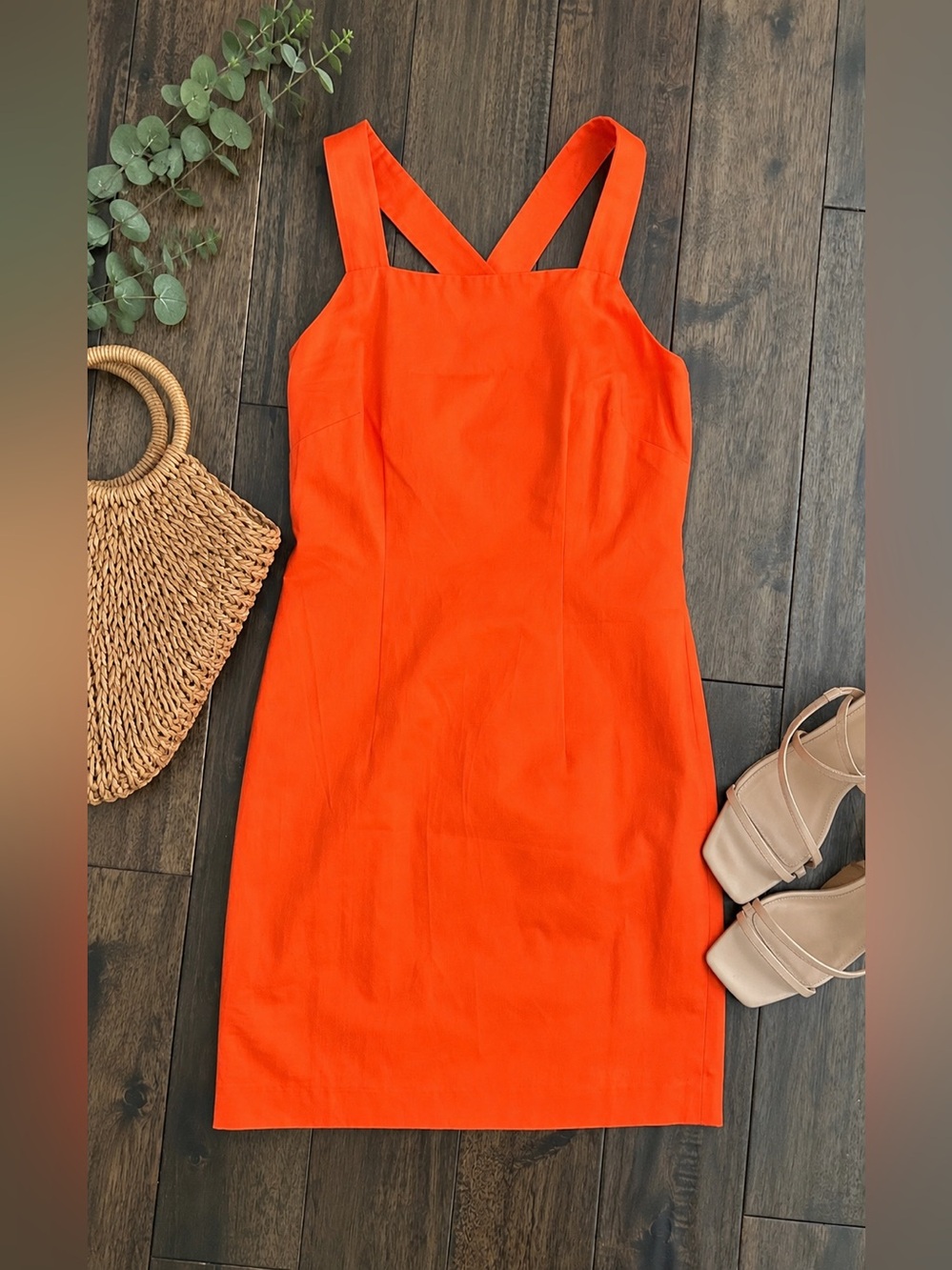 NWT Ann Taylor LOFT Orange Crossback Sheath Dress Size 2